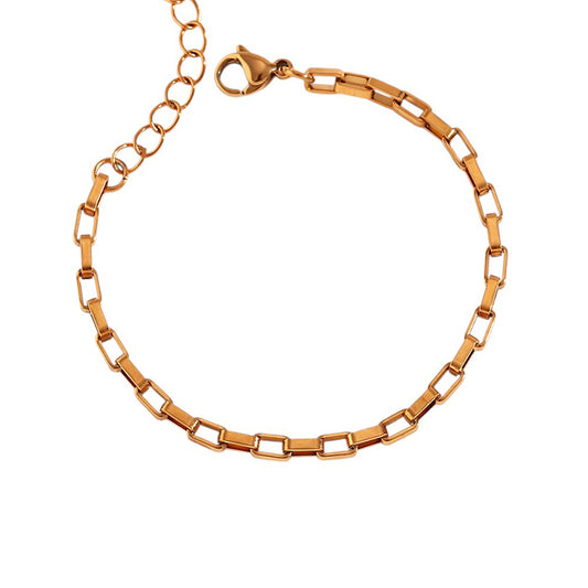 Bracelet | Gold Square Link Chain