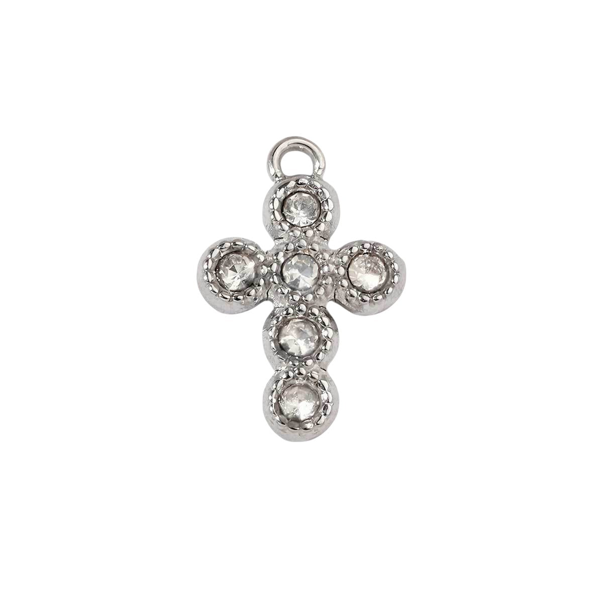 Small Silver Bling Cross