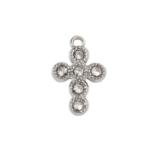 Small Silver Bling Cross