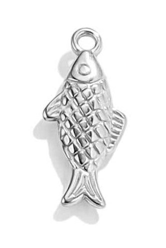 Small Vertical Fish Silver