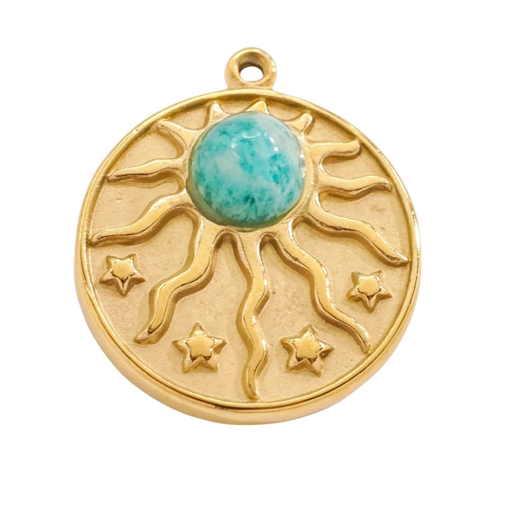 Turquoise Sun And Stars