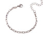 Silver Squarelink Necklace & Bracelet Set