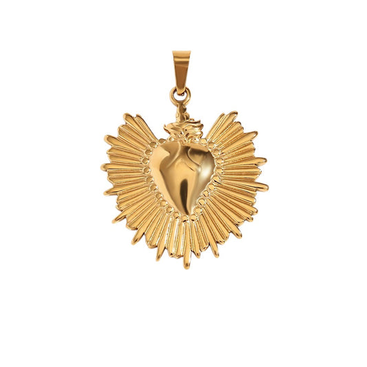 Vintage Heart Gold Large